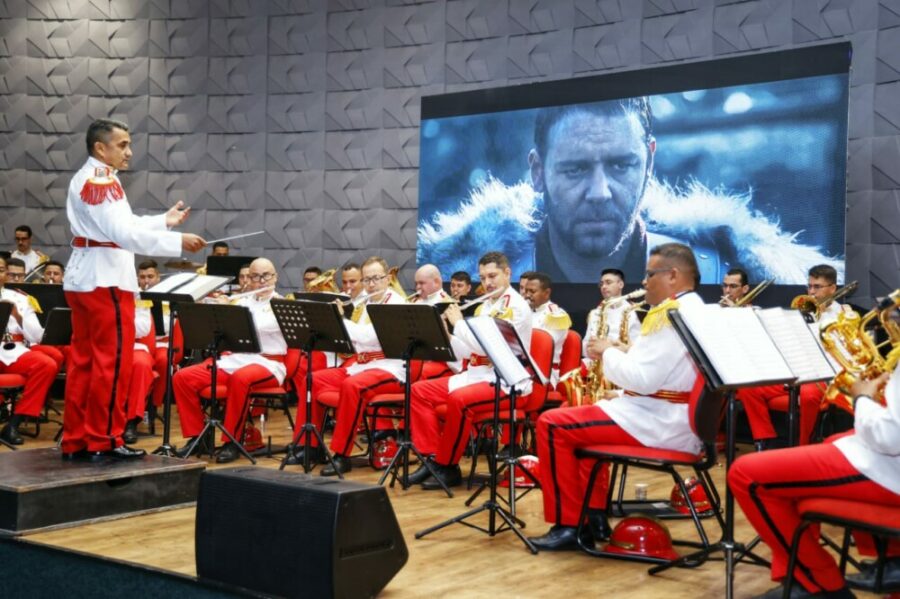 Concerto da Banda do CBMGO na Alego reúne clássicos da trilha sonora do cinema