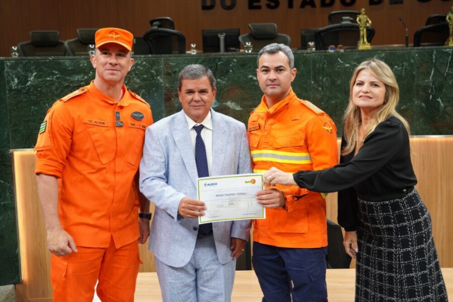 Bombeiros Militares da Operação Cerrado Vivo são homenageados na Alego