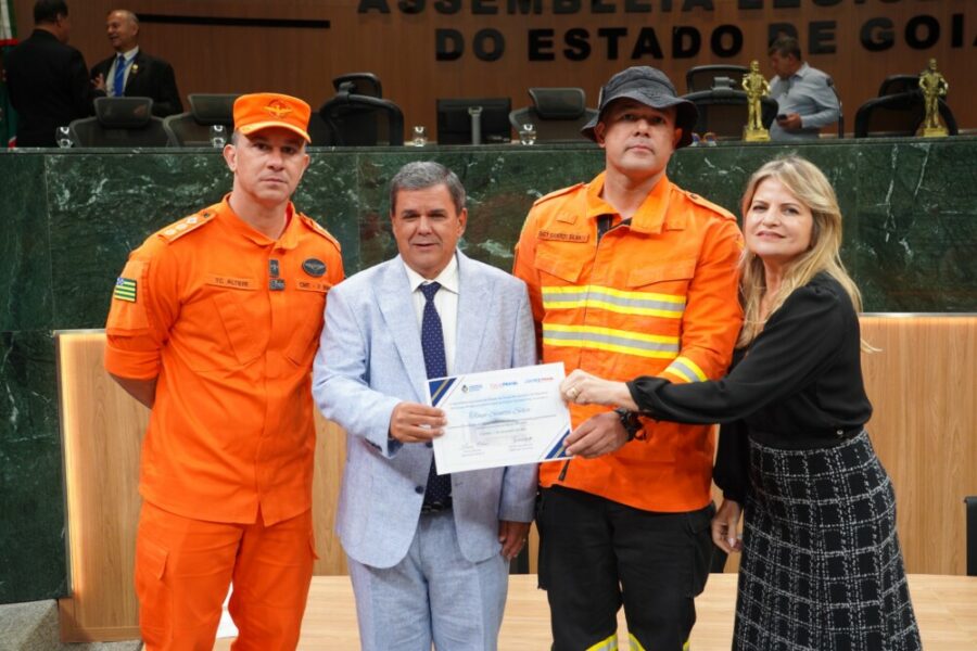 Bombeiros Militares da Operação Cerrado Vivo são homenageados na Alego