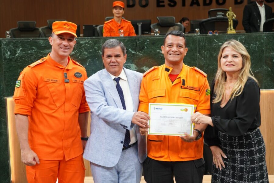 Bombeiros Militares da Operação Cerrado Vivo são homenageados na Alego