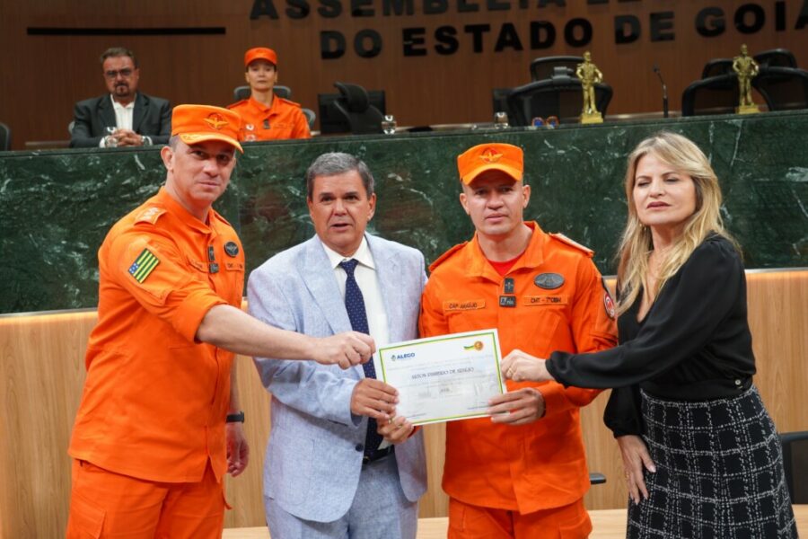 Bombeiros Militares da Operação Cerrado Vivo são homenageados na Alego