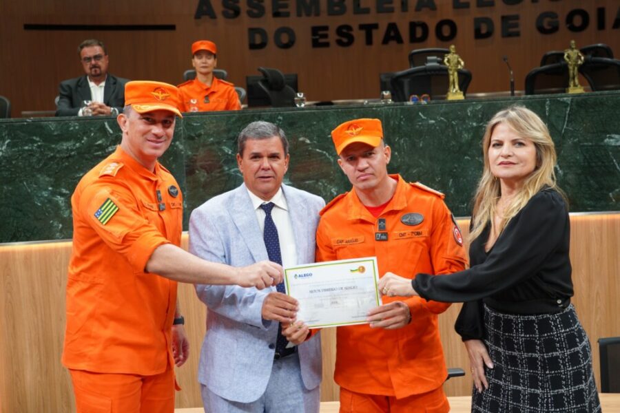 Bombeiros Militares da Operação Cerrado Vivo são homenageados na Alego