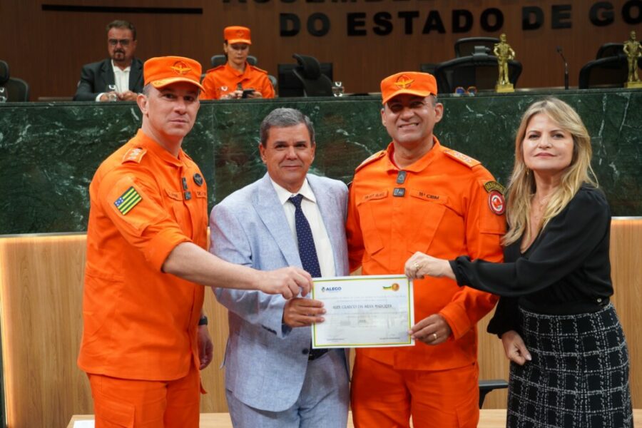 Bombeiros Militares da Operação Cerrado Vivo são homenageados na Alego