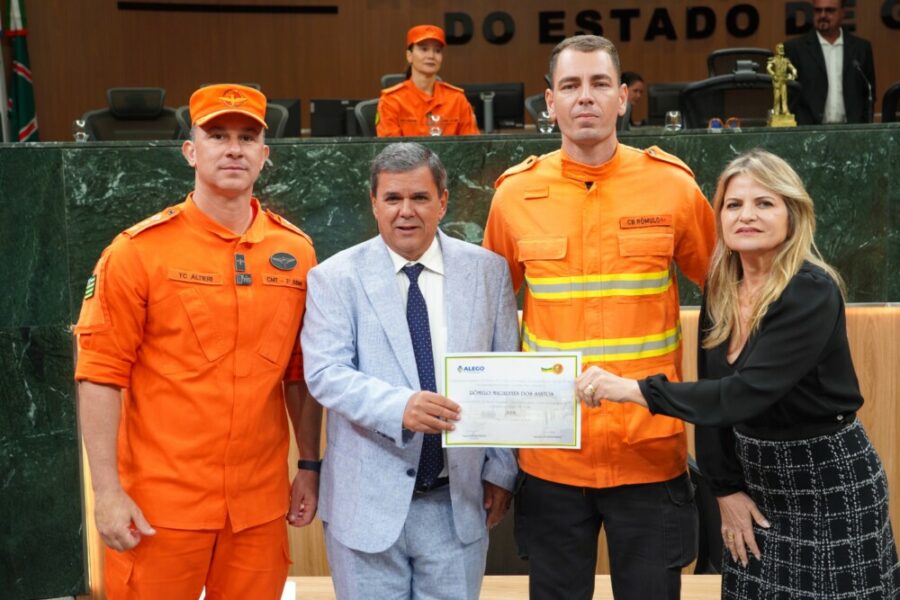 Bombeiros Militares da Operação Cerrado Vivo são homenageados na Alego