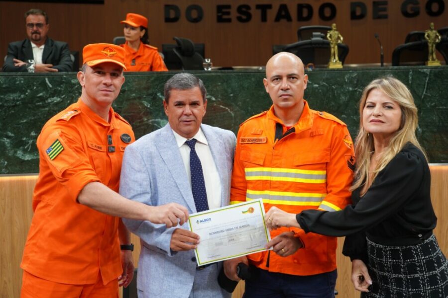Bombeiros Militares da Operação Cerrado Vivo são homenageados na Alego