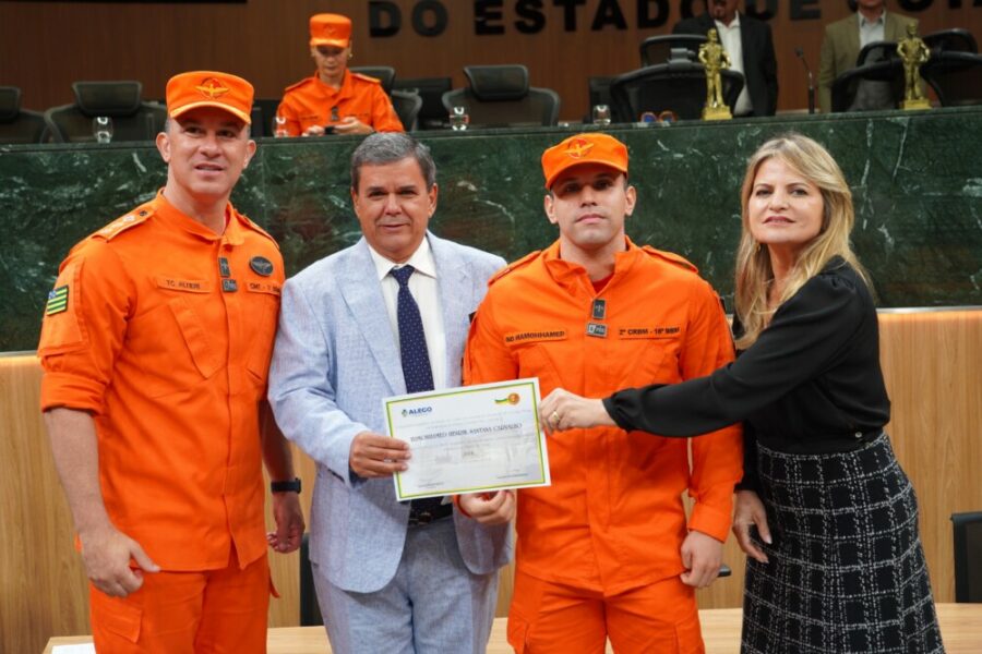 Bombeiros Militares da Operação Cerrado Vivo são homenageados na Alego