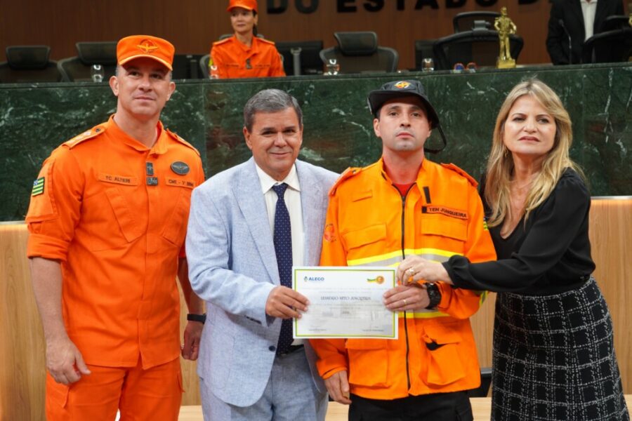 Bombeiros Militares da Operação Cerrado Vivo são homenageados na Alego