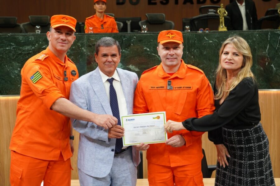 Bombeiros Militares da Operação Cerrado Vivo são homenageados na Alego