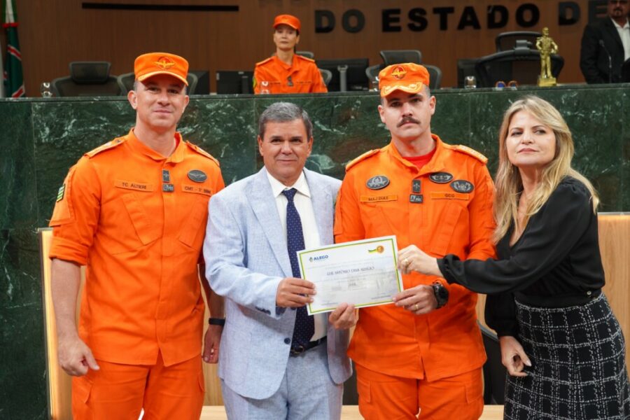 Bombeiros Militares da Operação Cerrado Vivo são homenageados na Alego