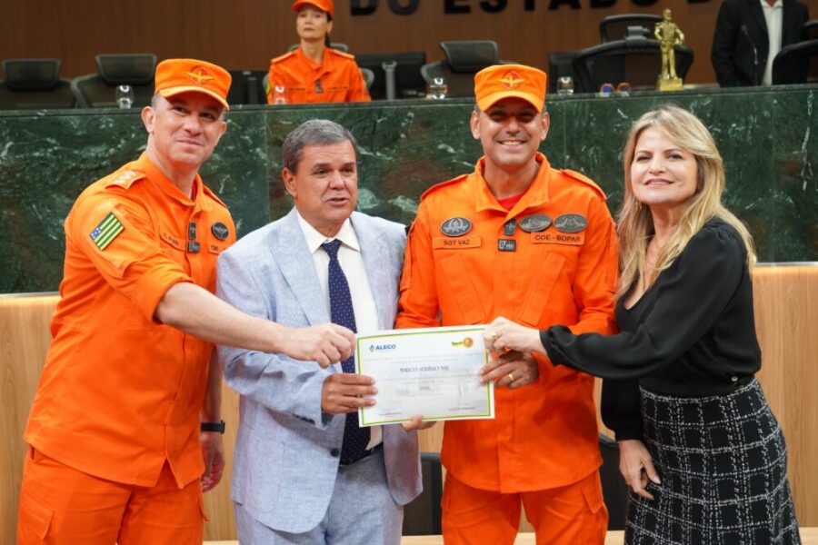 Bombeiros Militares da Operação Cerrado Vivo são homenageados na Alego